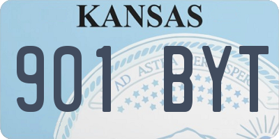 KS license plate 901BYT