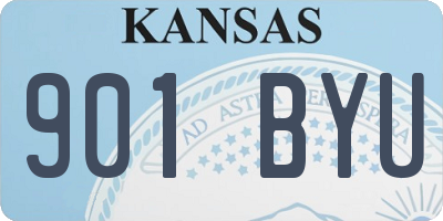 KS license plate 901BYU