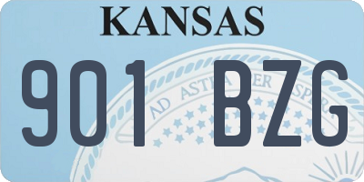 KS license plate 901BZG