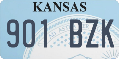 KS license plate 901BZK