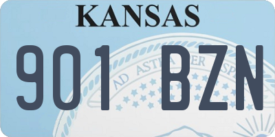 KS license plate 901BZN