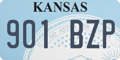 KS license plate 901BZP