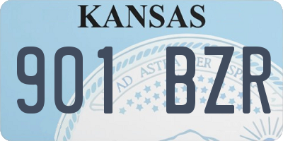 KS license plate 901BZR
