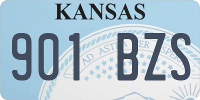 KS license plate 901BZS