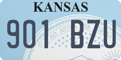 KS license plate 901BZU