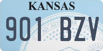 KS license plate 901BZV