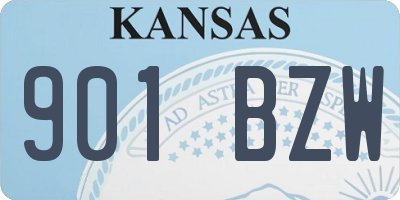 KS license plate 901BZW
