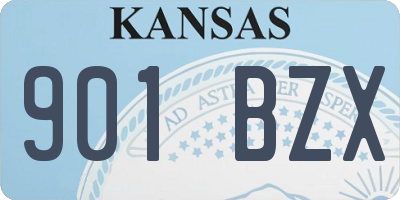 KS license plate 901BZX