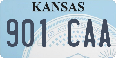 KS license plate 901CAA