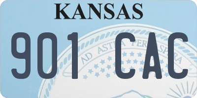 KS license plate 901CAC