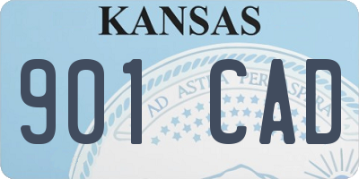KS license plate 901CAD