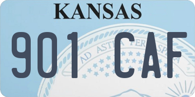 KS license plate 901CAF
