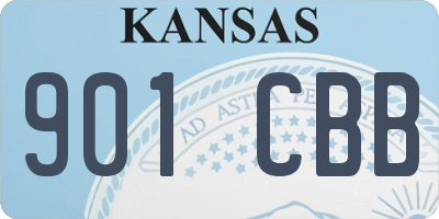 KS license plate 901CBB