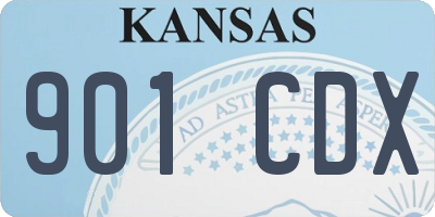 KS license plate 901CDX
