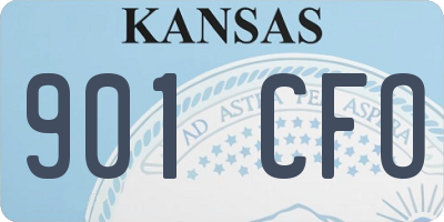 KS license plate 901CFO