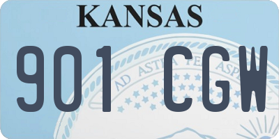 KS license plate 901CGW