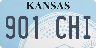 KS license plate 901CHI
