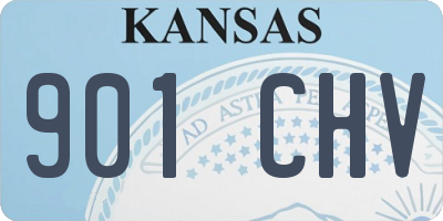 KS license plate 901CHV