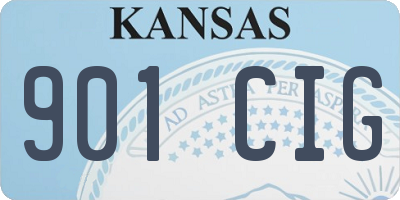 KS license plate 901CIG
