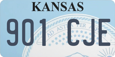 KS license plate 901CJE
