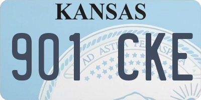 KS license plate 901CKE