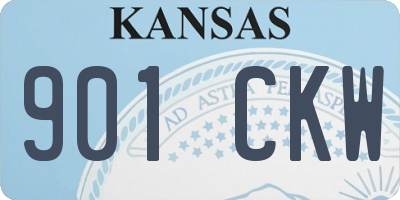 KS license plate 901CKW