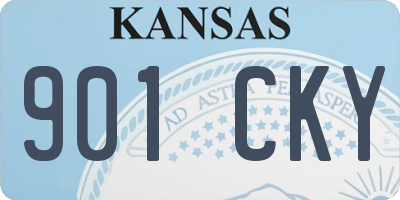 KS license plate 901CKY