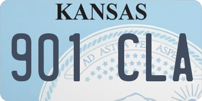 KS license plate 901CLA