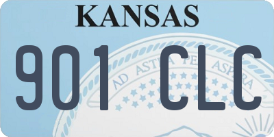 KS license plate 901CLC