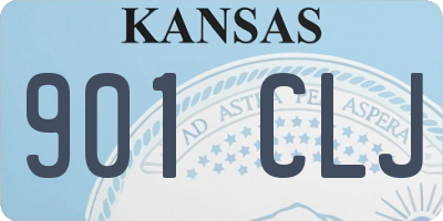 KS license plate 901CLJ