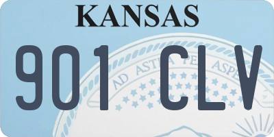 KS license plate 901CLV