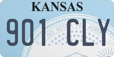 KS license plate 901CLY