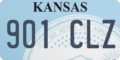 KS license plate 901CLZ