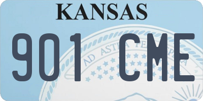 KS license plate 901CME