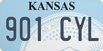KS license plate 901CYL