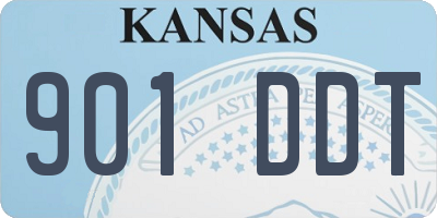 KS license plate 901DDT