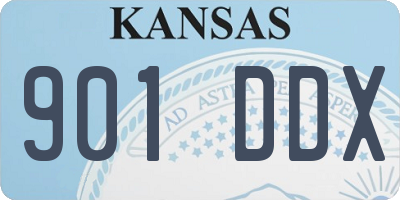 KS license plate 901DDX