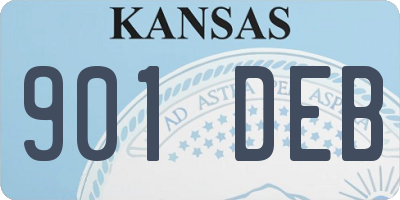 KS license plate 901DEB