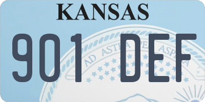 KS license plate 901DEF