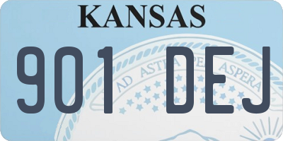 KS license plate 901DEJ