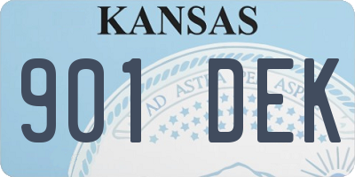 KS license plate 901DEK