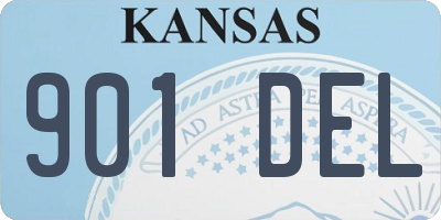 KS license plate 901DEL