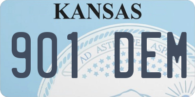KS license plate 901DEM