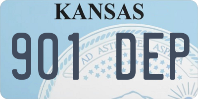 KS license plate 901DEP