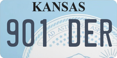 KS license plate 901DER