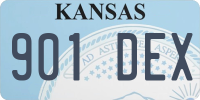 KS license plate 901DEX