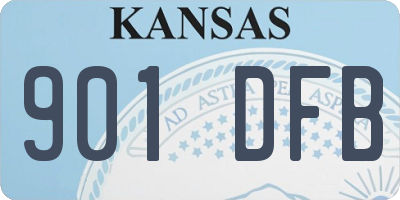 KS license plate 901DFB