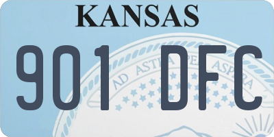 KS license plate 901DFC