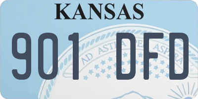 KS license plate 901DFD