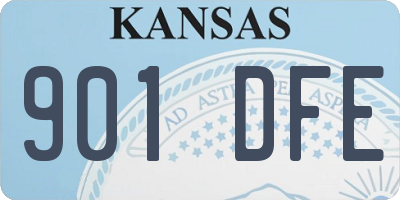 KS license plate 901DFE